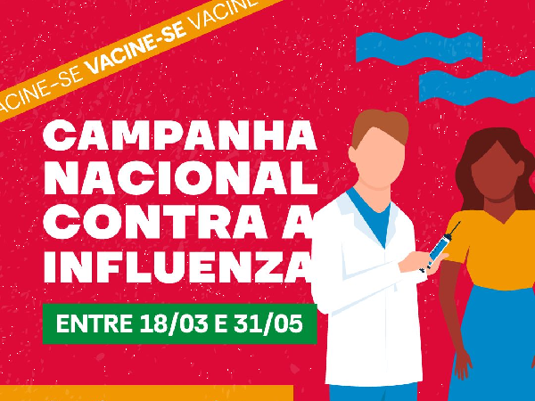 Campanha contra influenza é realizada de 18 de março a 31 de maio